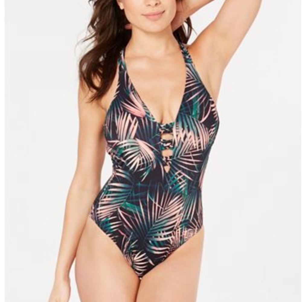 Macy’s Bar III Strappy Plunge One Piece